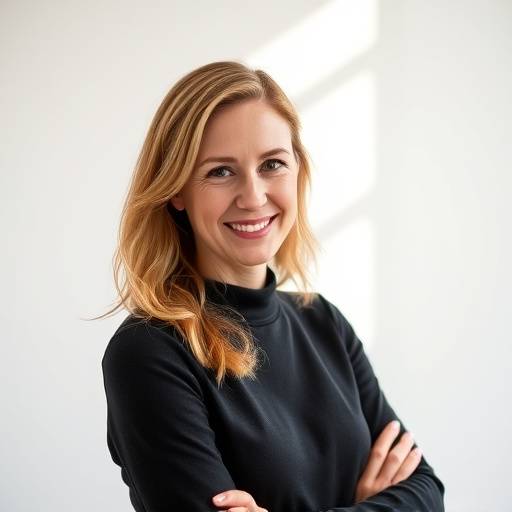 Portrætbillede af Anna Christensen, grundlægger og kreativ direktør hos DesignKraft Studio.